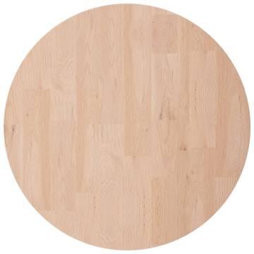 Untreated Solid Oak Round Table Top Ø50x4 cm | HipoMarket