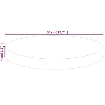 Untreated Solid Oak Round Table Top Ø50x4 cm | HipoMarket