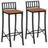 Bar Chairs 2 pcs Solid Wood Acacia – Rustic Elegance