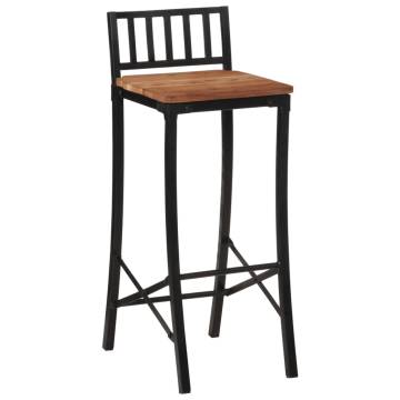 Bar Chairs 2 pcs Solid Wood Acacia – Rustic Elegance