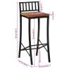 Bar Chairs 2 pcs Solid Wood Acacia – Rustic Elegance