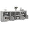 Sideboard with LED Lights Concrete Grey 202x37x67 cm Colour concrete grey Quantity in Package 1 