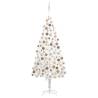 Artificial Pre-lit Christmas Tree with Ball Set White 210 cm Colour rose Size 210 x 105 cm Quantity in Package 1 Number of Branch Tips 