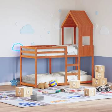 Kids' Bed Roof Wax Brown - Fun Solid Pinewood Design