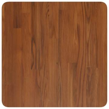 Square Dark Brown Oak Table Top | 50x50cm Solid Wood