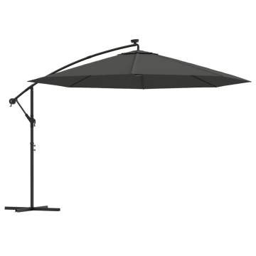 Cantilever Umbrella with LED Lights - 350 cm Anthracite