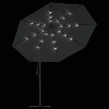 Cantilever Umbrella with LED Lights - 350 cm Anthracite