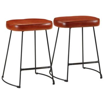 Stylish Dark Brown Bar Stools - 2 pcs, 40x29.5x53 cm