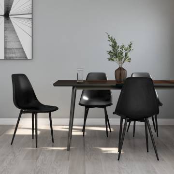 Stylish Black Dining Chairs Set of 4 | Hipomarket