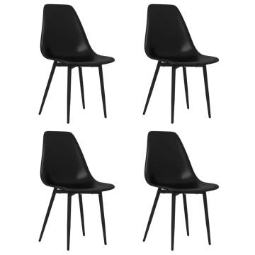 Stylish Black Dining Chairs Set of 4 | Hipomarket