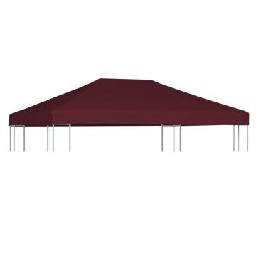 Gazebo Top Cover 310 g/m² 3x4 m Bordeaux - Durable & Waterproof