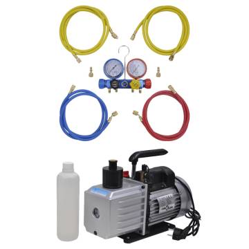 Vacuum Pump 100 L/min & 4-Way Manifold Gauge Set Tool Kit