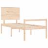 Solid Wood Bed Frame with Headboard 100x200 cm - HipoMarket