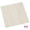 Self-Adhesive Flooring Planks - 55 pcs PVC - Cream - 5.11 m²