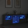 Stylish Black LED Sideboard - 181.5x37x67 cm | Hipomarket