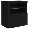 Stylish Black LED Sideboard - 181.5x37x67 cm | Hipomarket