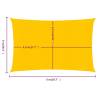 Rectangular Yellow Sunshade Sail 5x6m - Durable HDPE