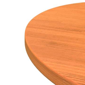 Round Wax Brown Table Top Ø60 cm - Solid Pine Wood