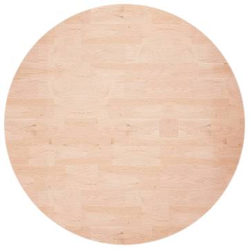 Round Solid Oak Table Top - 80x1.5 cm | Hipomarket