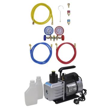 Vacuum Pump with 2-way Manifold Gauge Set for A/C Systems