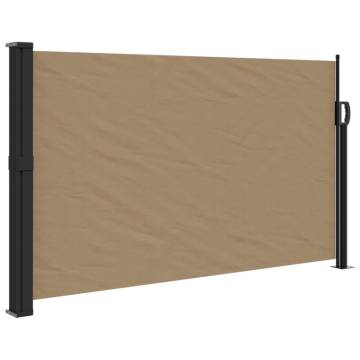 Retractable Side Awning Taupe 120x600 cm - Instant Privacy