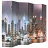 Folding Room Divider 228x170 cm New York by Night - Hipomarket