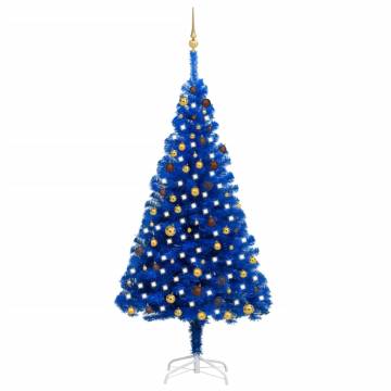 Artificial Pre-lit Christmas Tree with Ball Set - 210 cm Blue