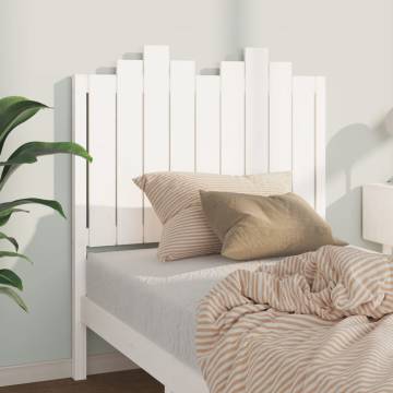 Stylish White Bed Headboard - Solid Pine Wood | HipoMarket