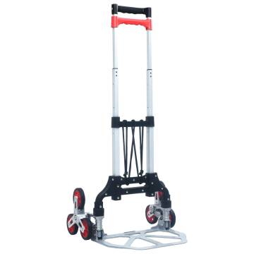 Foldable Stair Transport Trolley - 70 kg Aluminium Silver