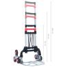 Foldable Stair Transport Trolley - 70 kg Aluminium Silver