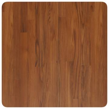 Square Dark Brown Oak Table Top 60x60cm - Rustic Design