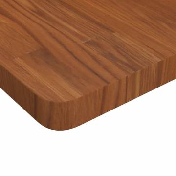 Square Dark Brown Oak Table Top 60x60cm - Rustic Design