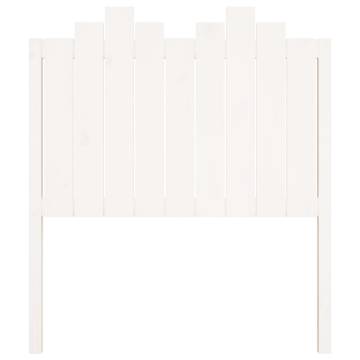 Stylish White Bed Headboard - Solid Pine Wood | HipoMarket