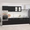 7 Piece Kitchen Cabinet Set Black Engineered Wood Colour black Quantity in Package 1 Number of 7 