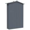 Durable Grey Garden Shed - Galvanised Steel 116x45x175 cm