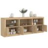 Sideboard with LED Lights Sonoma Oak 181.5x37x67 cm Colour sonoma oak Quantity in Package 1 