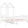 Day Bed with Roof - White Solid Pine 90x200 cm | Hipo Market