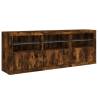 Stylish Smoked Oak Sideboard with LED Lights | Hipomarket