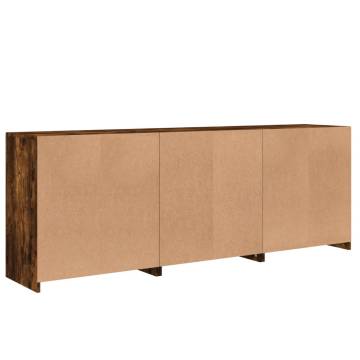 Stylish Smoked Oak Sideboard with LED Lights | Hipomarket