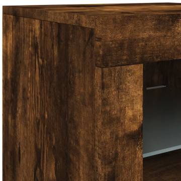 Stylish Smoked Oak Sideboard with LED Lights | Hipomarket