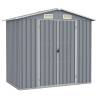 Garden Shed Grey 205x129x183 cm Galvanised Steel Colour grey Quantity in Package 1 