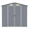 Garden Shed Grey 205x129x183 cm - Durable Galvanised Steel