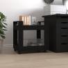 Desk Trolley Black 60x45x60 cm Engineered Wood Colour black 