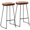 Bar Stools 2 pcs Dark Brown 44x37.5x78 cm Colour dark brown Size 44 x 37.5 x 78 cm Quantity in Package 2 Material leather and canvas 