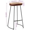 Bar Stools 2 pcs Dark Brown - Stylish & Comfortable Design