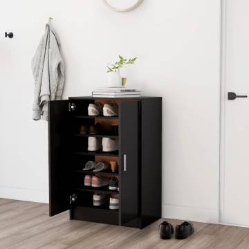 Shoe Cabinet Black 60x35x92 cm - Modern Style & Durable Design