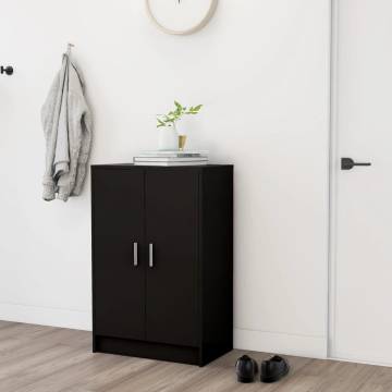 Shoe Cabinet Black 60x35x92 cm - Modern Style & Durable Design