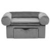 Dog Sofa with Drawer - Plush Grey 75x50x38 cm | Hipomarket