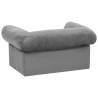 Dog Sofa with Drawer - Plush Grey 75x50x38 cm | Hipomarket