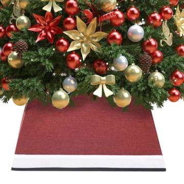 Red & White Christmas Tree Skirt - 48x48 cm | Hipo Market